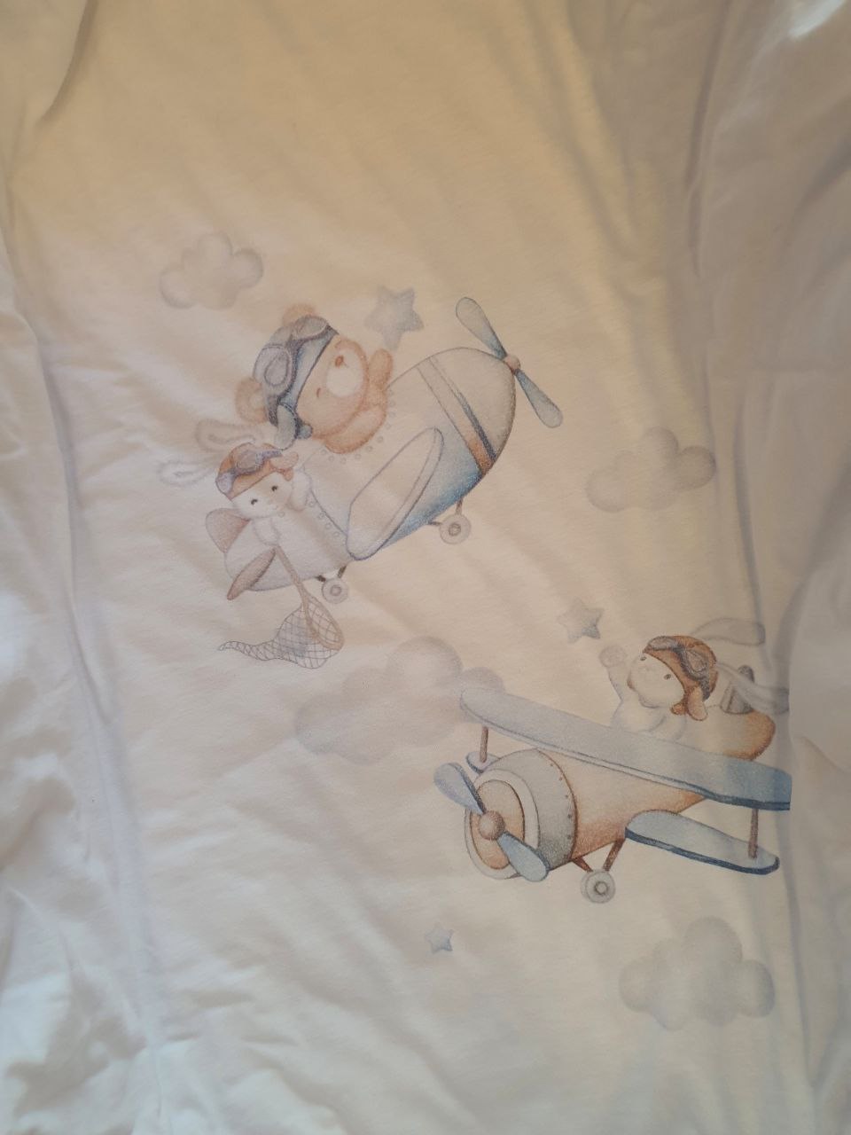 COORDINATO NASCITA AZZURRO CONIGLIO AVIATORE FIRST BABY