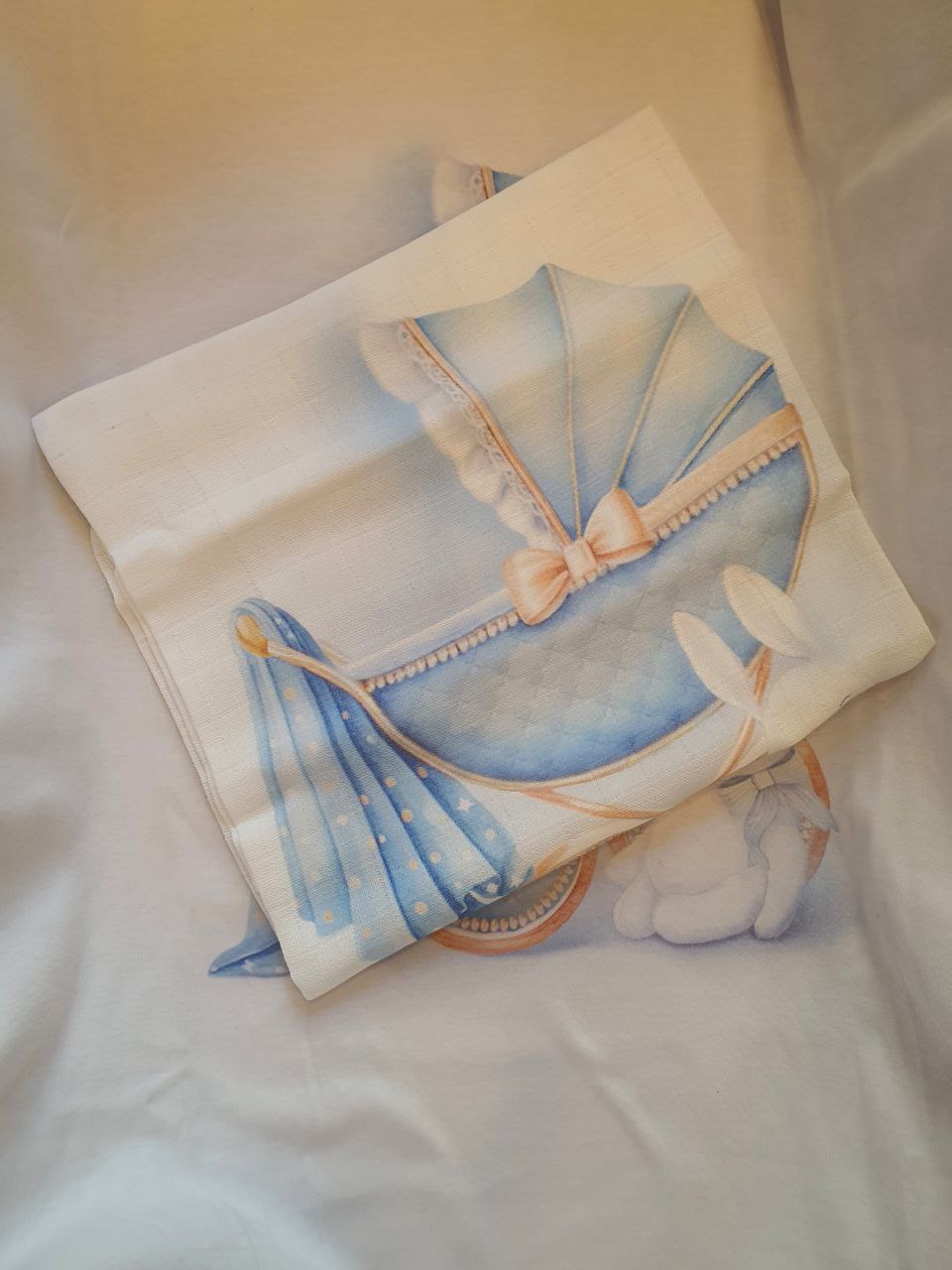 COORDINATO NASCITA AZZURRO CARROZZINA COPERTA LEGGERA FIRST BABY