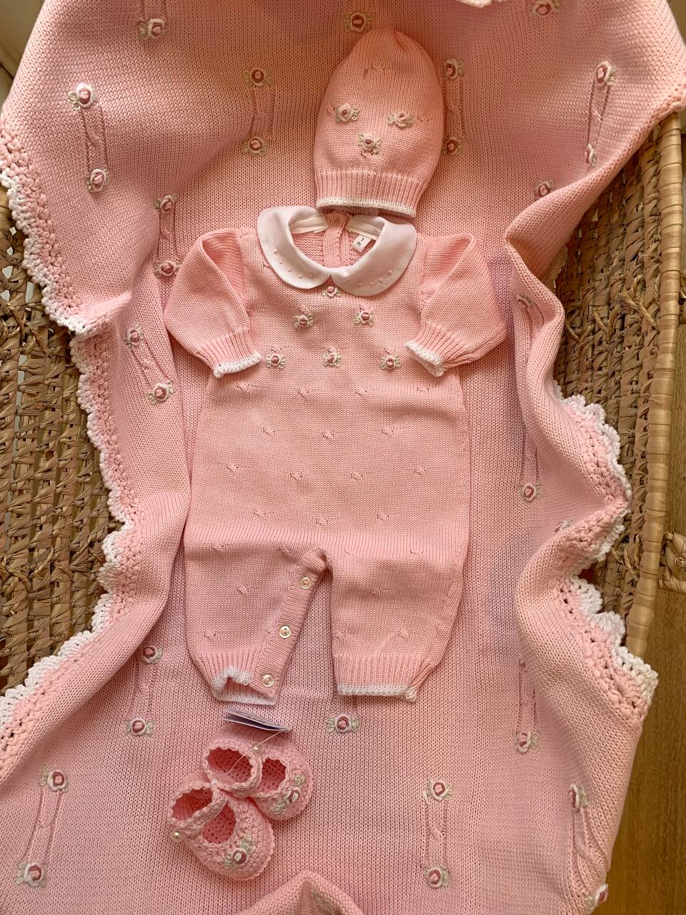 COORDINATO IN FILO ROSE