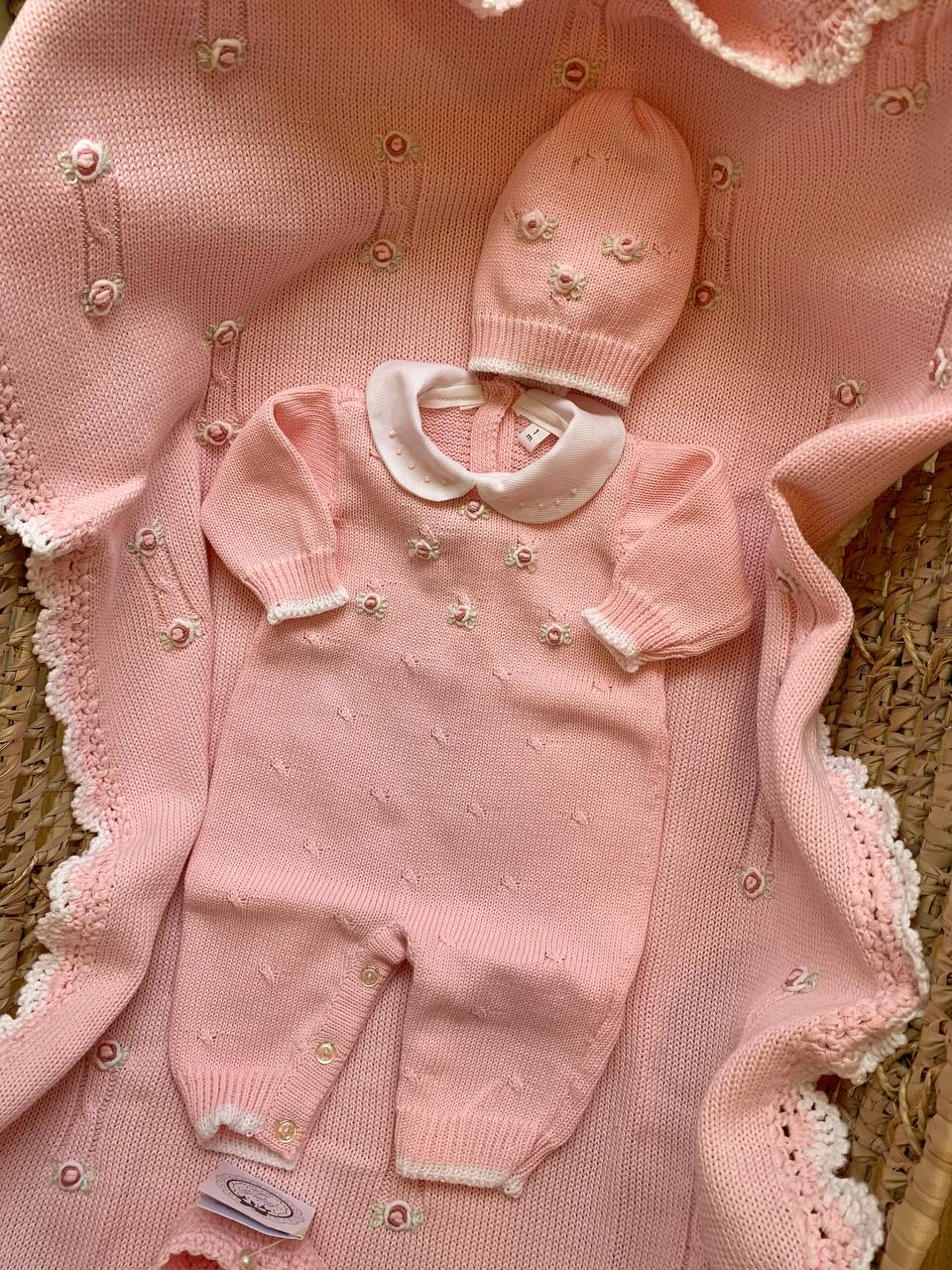 COORDINATO IN FILO ROSE
