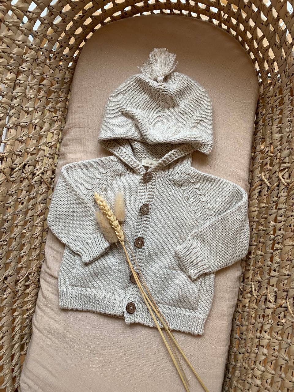 CARDIGAN IN FILO BEIGE WEDOBLE