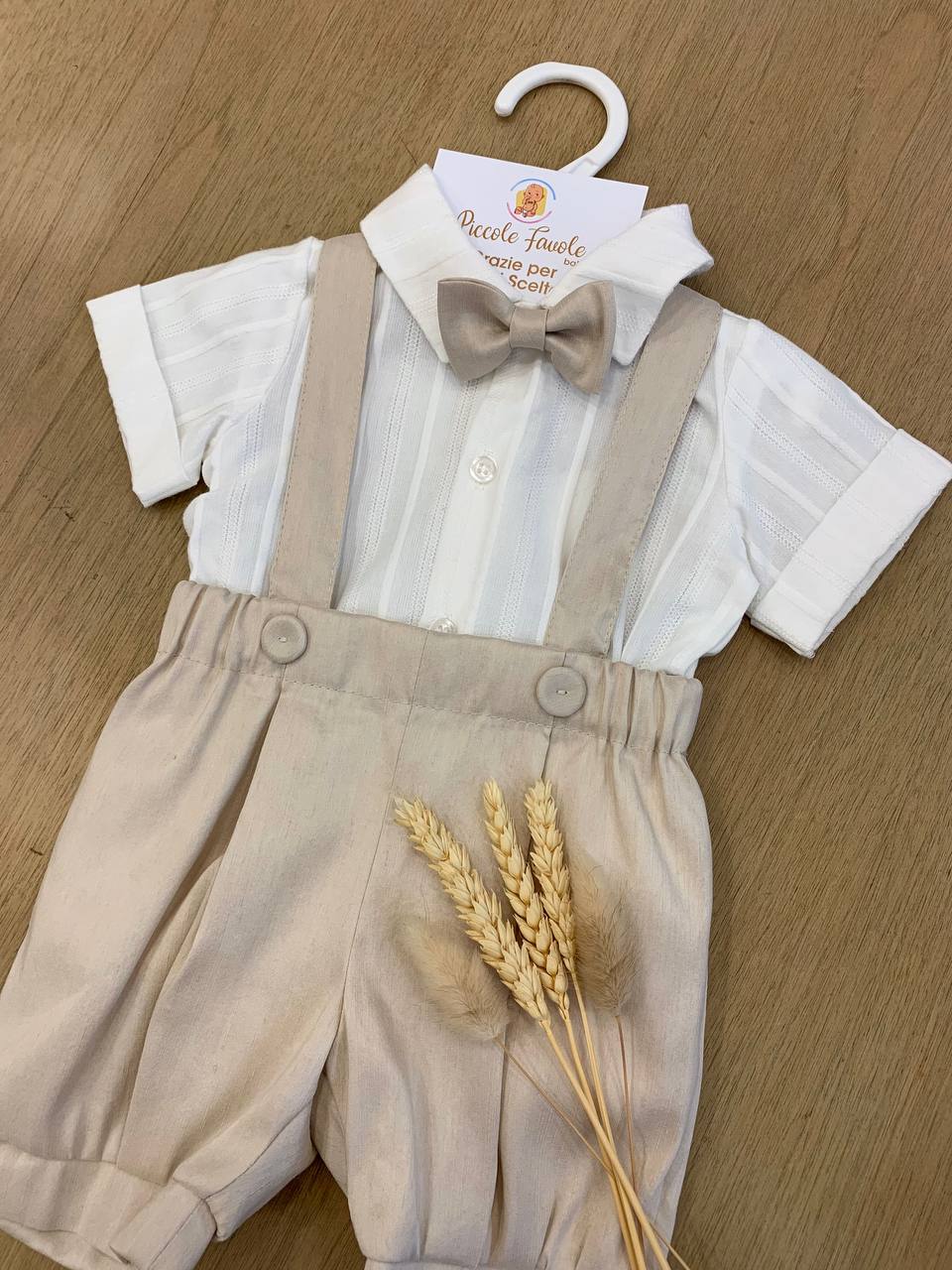 COMPLETO BRETELLE PANNA-BEIGE