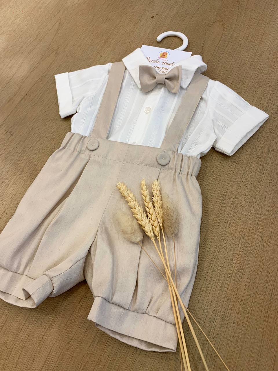 COMPLETO BRETELLE PANNA-BEIGE
