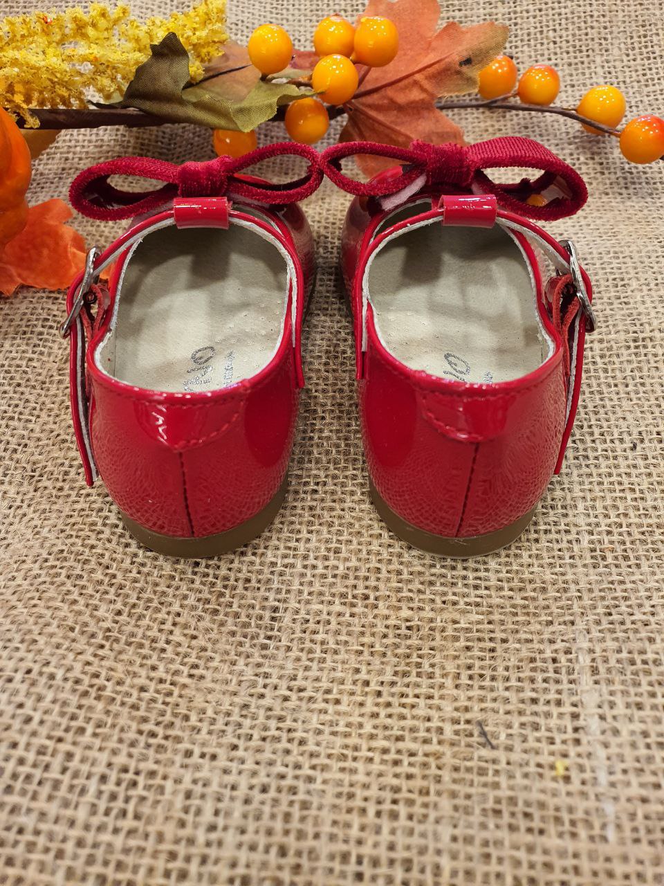 BAMBOLINA LUCIDA CON FIOCCO IN VELLUTO PANYNO