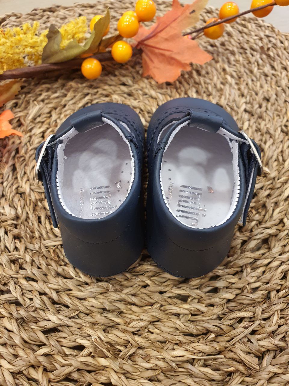 SCARPINA CON RICAMO BLU INDICE