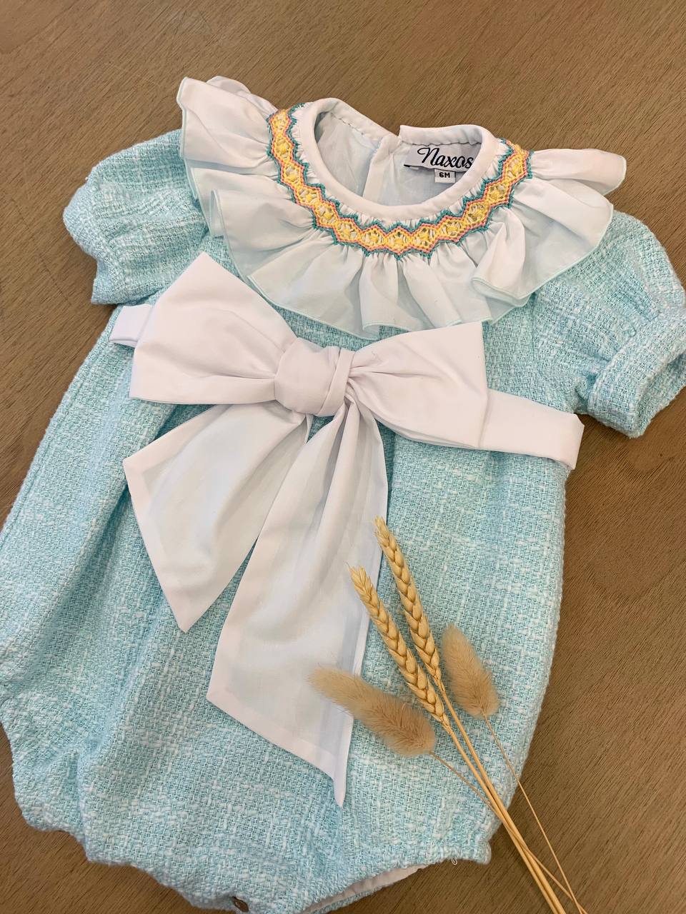 PAGLIACCETTO VERDE TIFFANY CON FIOCCO NAXOS