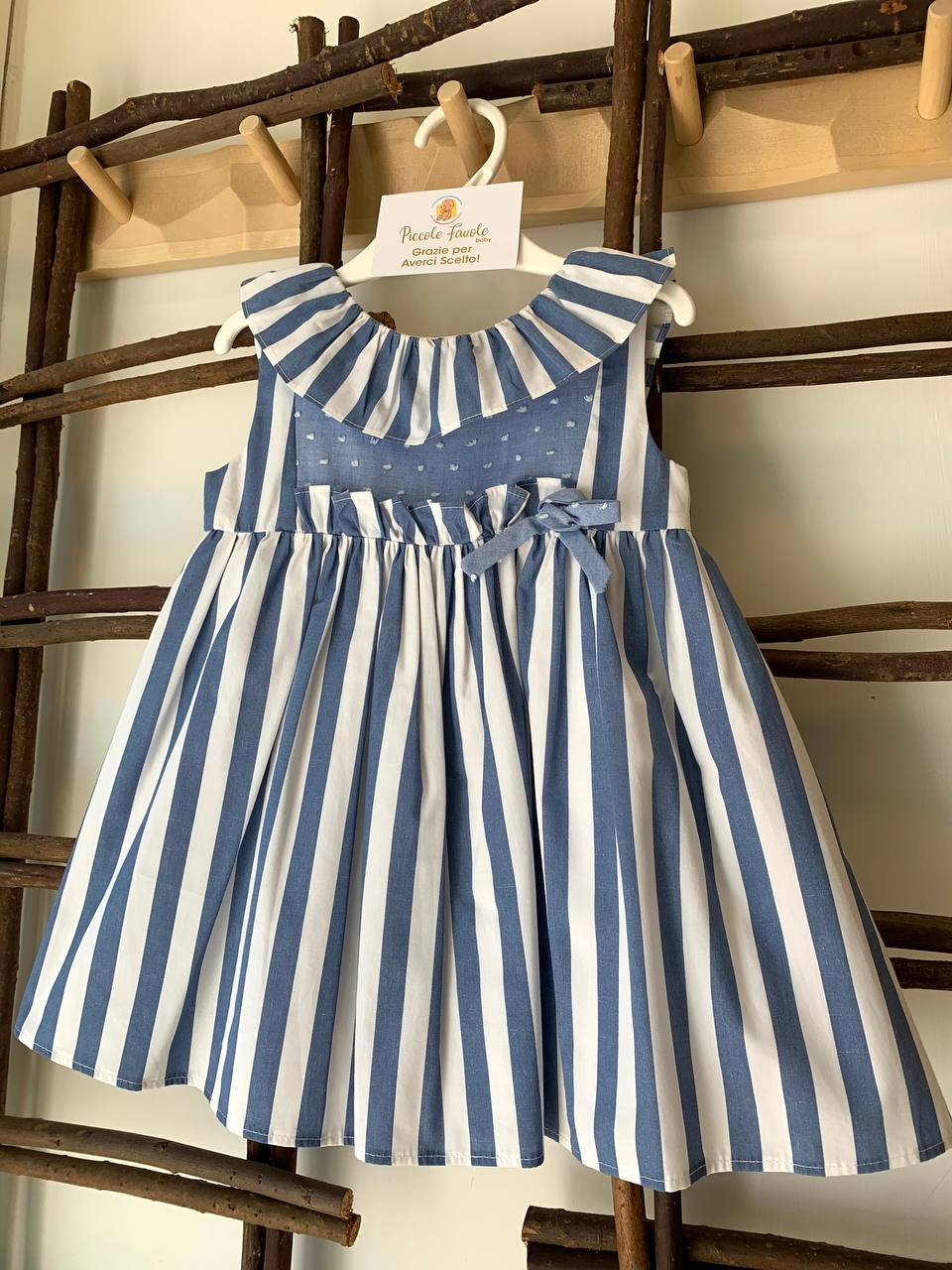 VESTITO A RIGHE BLU DEL SUR