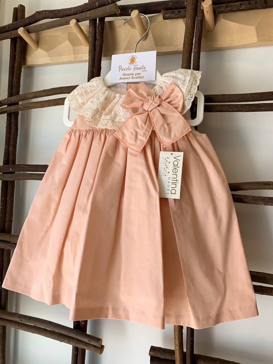 ABITO ROMANTICO ROSA VALENTINA BEBES