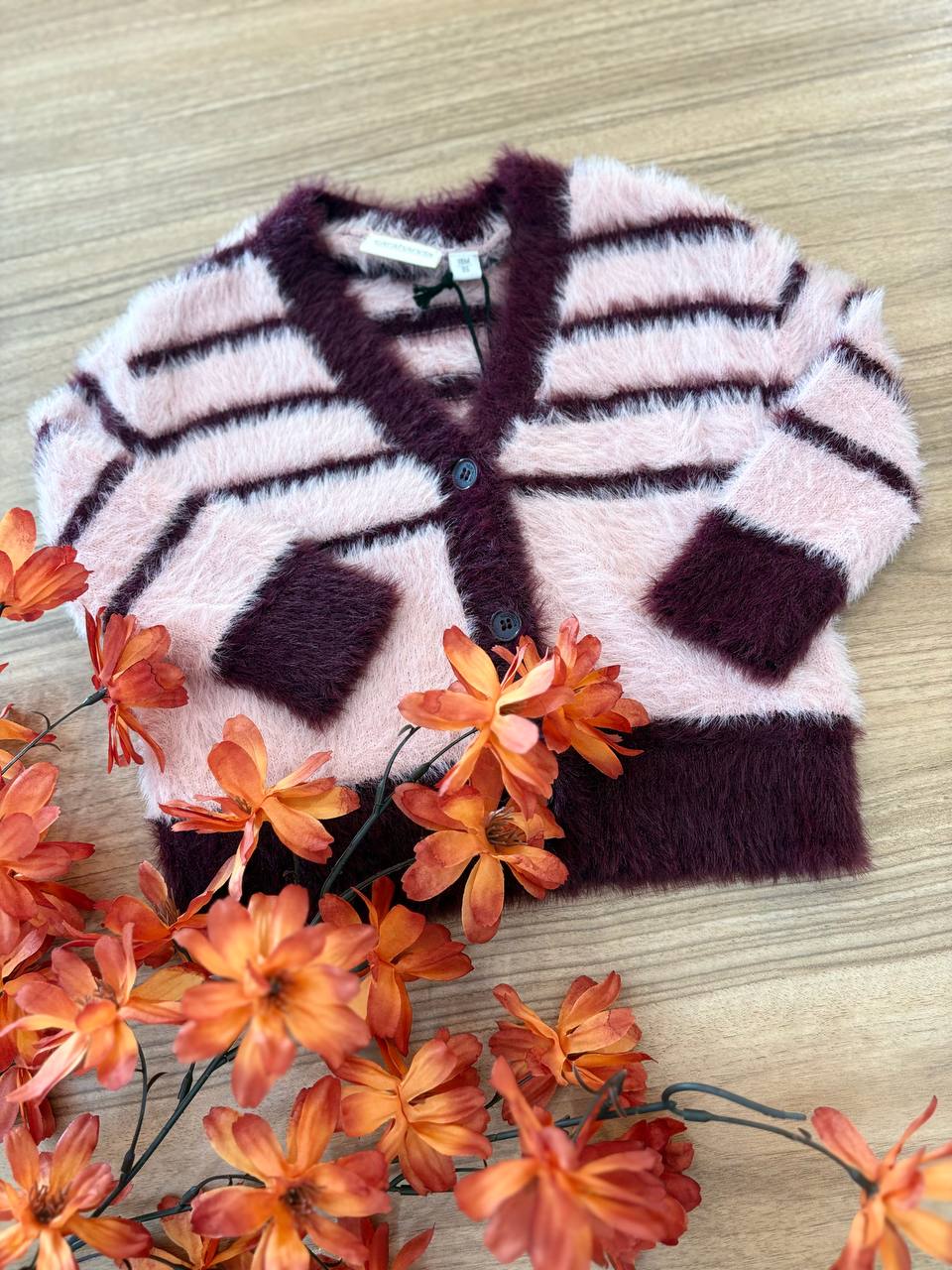 Cardigan BORDEAUX E ROSA CIPRIA SARABANDA