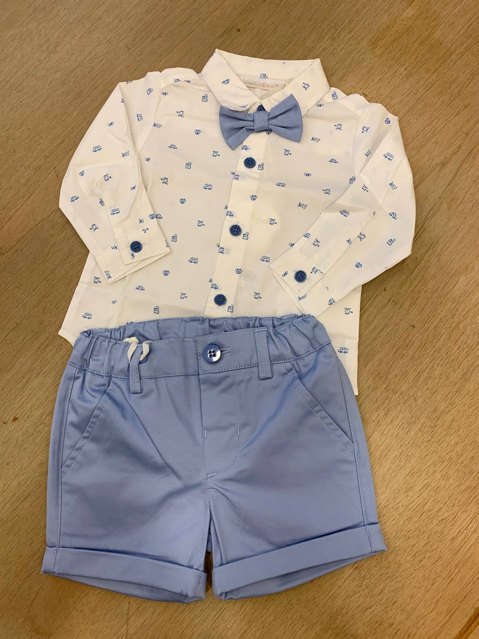 Shorts celeste minibanda