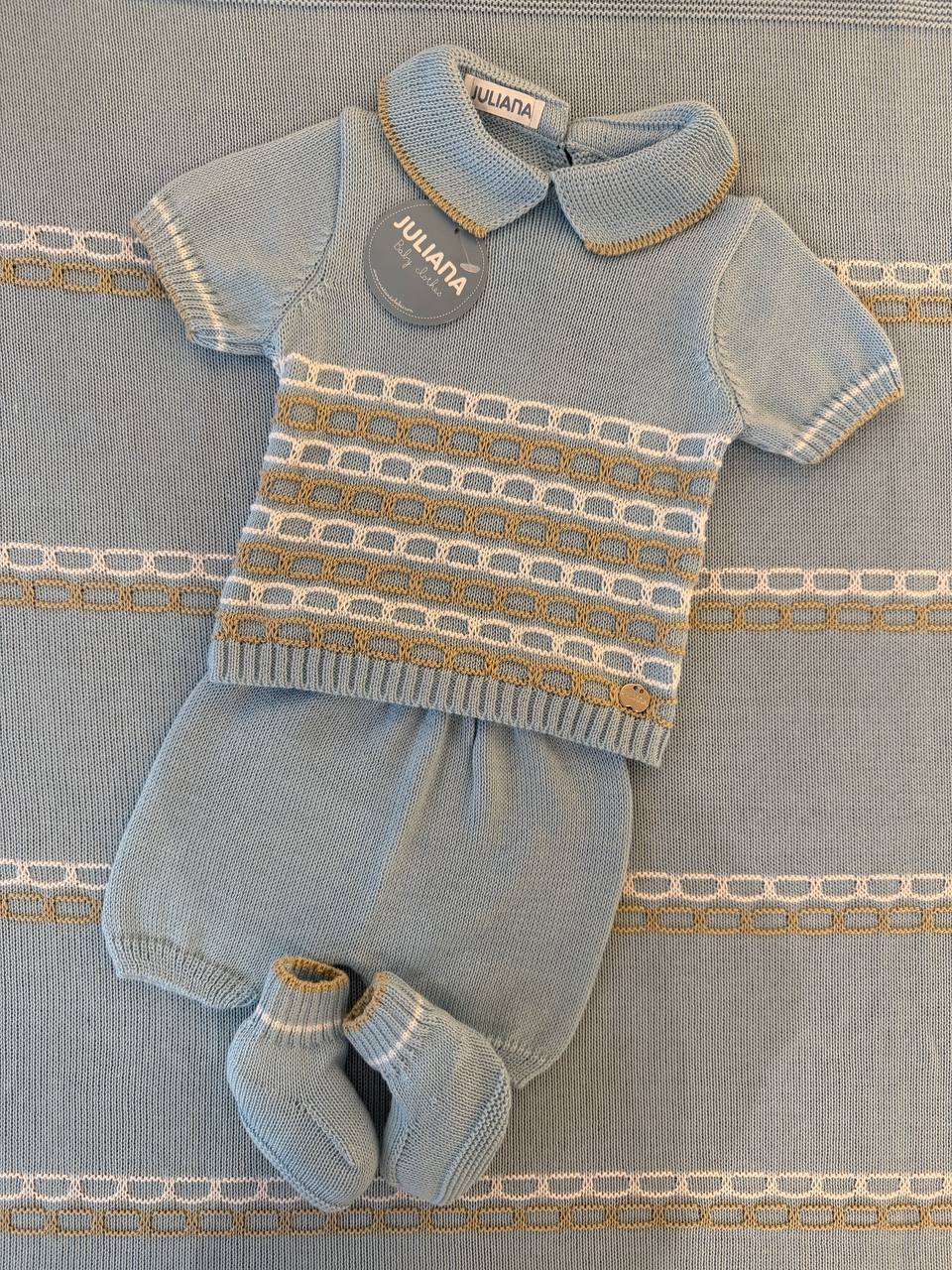 PAGLIACCETTO AZZURRO BIANCO E BEIGE JULIANA