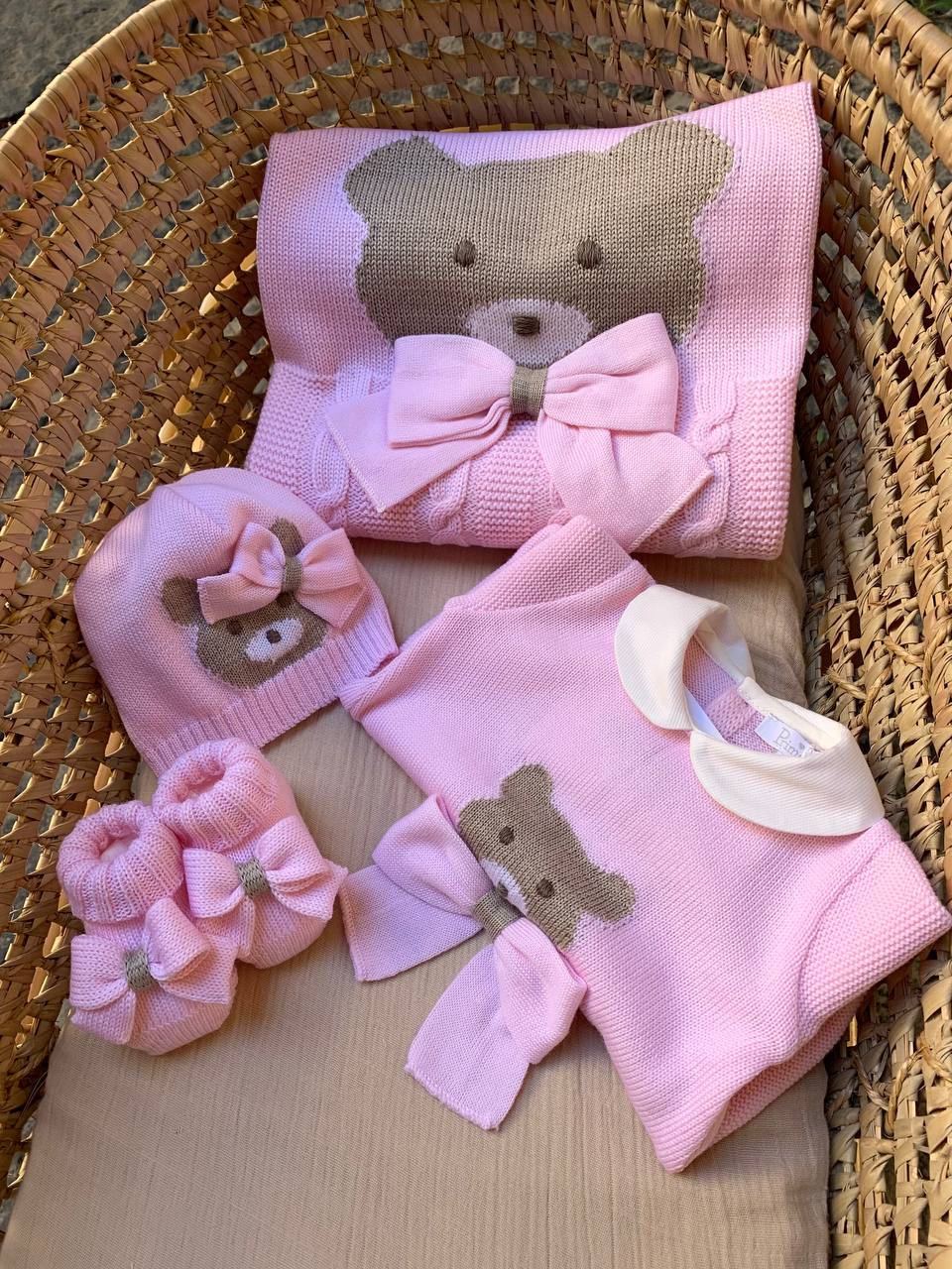 Coordinato rosa FIOCCO D'ORSO