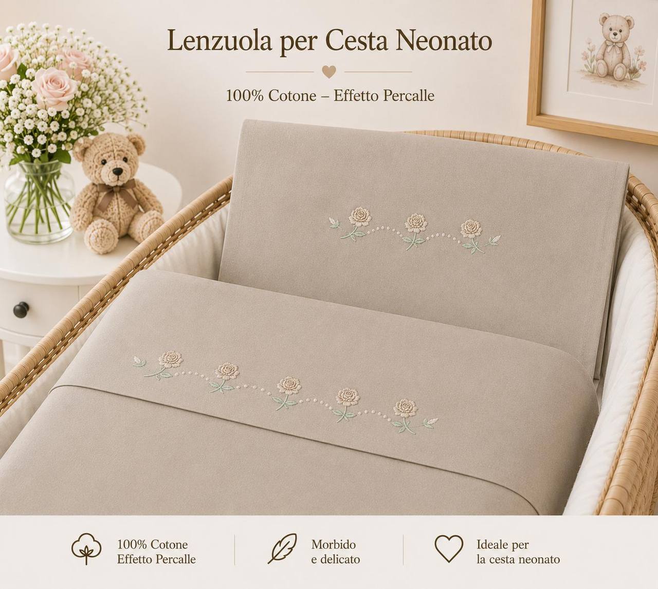 Lenzuolina CULLA BEIGE PAPPA&LATTE