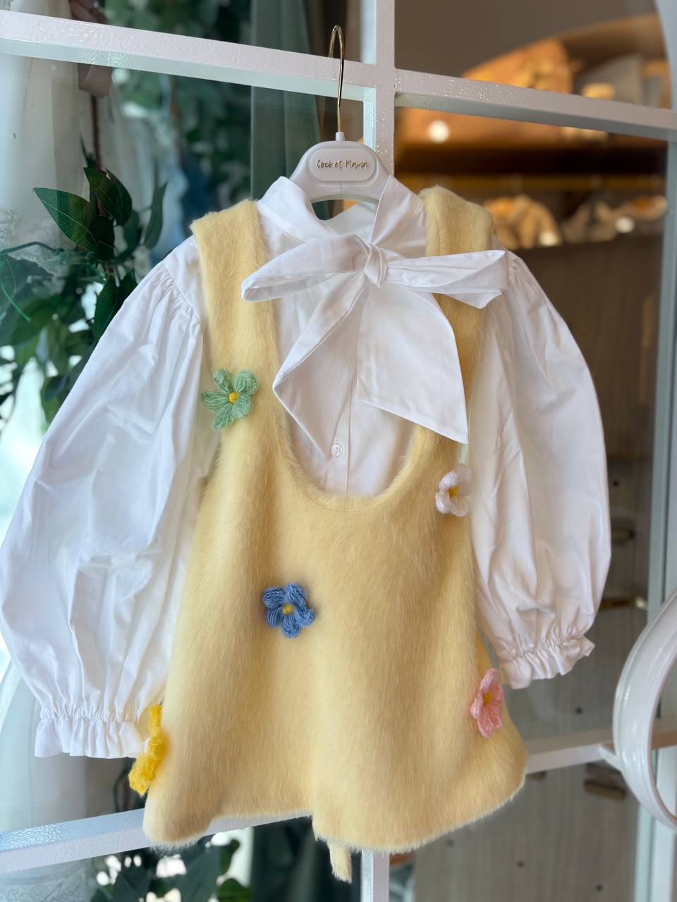 Abito GIALLO PASTELLO CON FIORI COCÓ ET MAMÁ