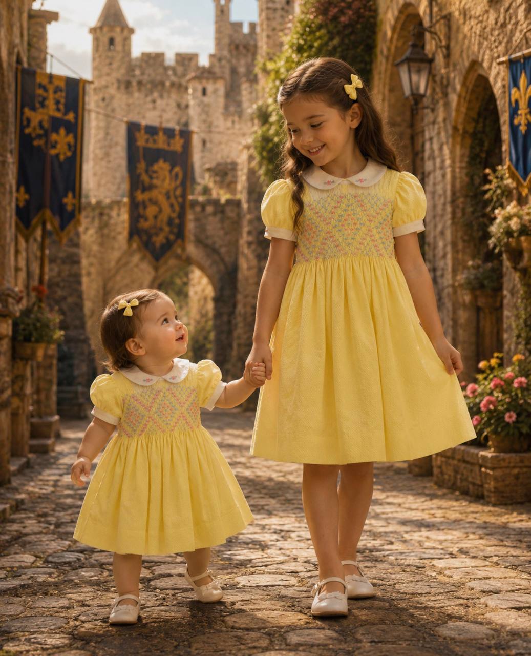 Abito GIALLO PUNTO SMOCK NAXOS