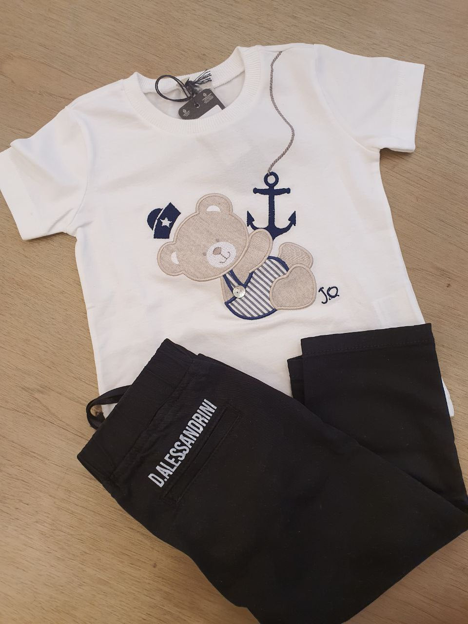 Completo t-shirt orso marinaio e pantalone Daniele alessandrini