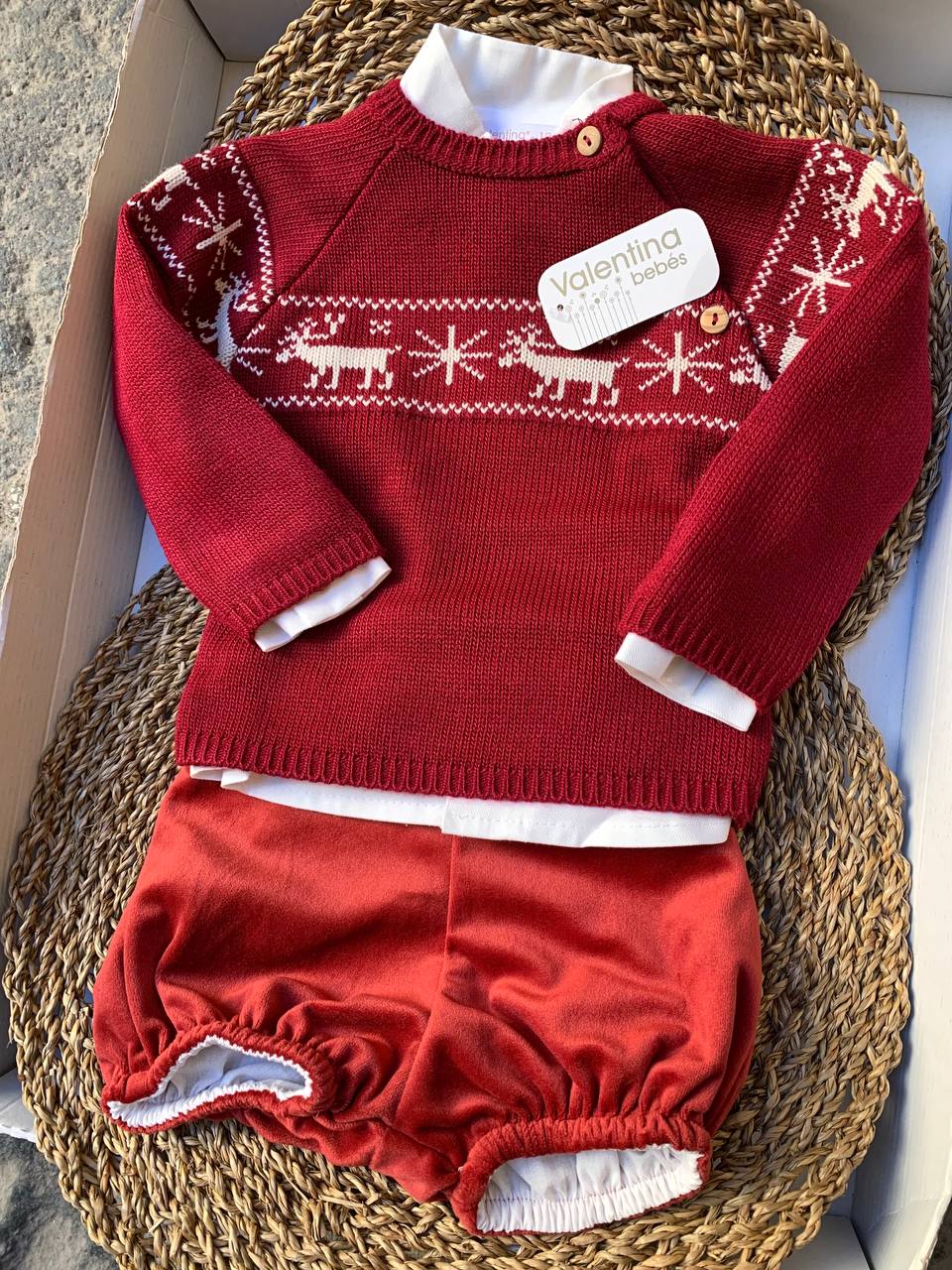 Completo BORDEAUX RENNE VALENTINA BEBÈS