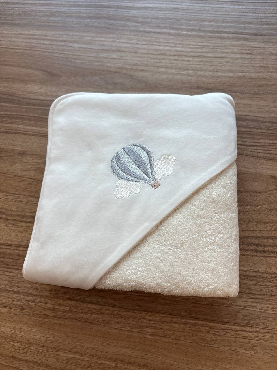 Accappatoio MONGOLFIERA BIANCO E CELESTE BABY GI
