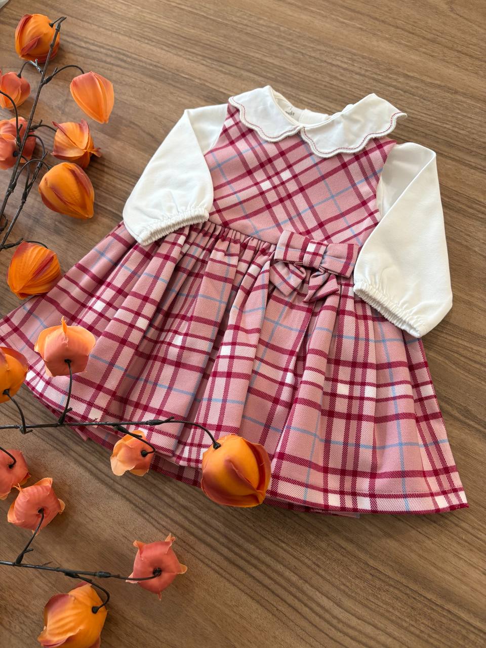 Abito TARTAN ROSA MINIBANDA