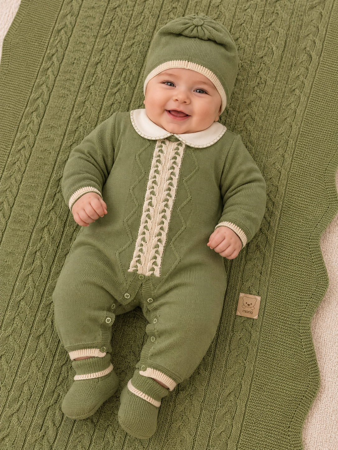 Coordinato VERDE INTRECCIATO MARLÙ