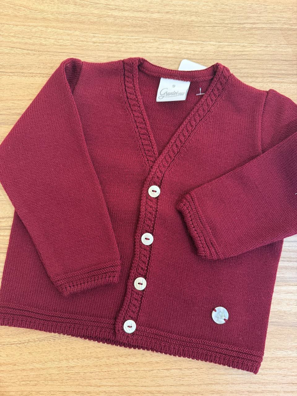 Cardigan BORDEAUX BORDO INTRECCIATO GRANLEI