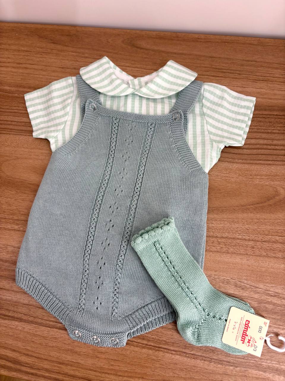 PAGLIACCETTO A RIGHE VERDE SALVIA BABY FASHION