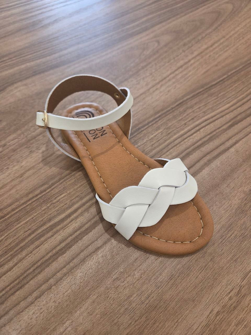 SANDALI TRECCIA BIANCO BON BON