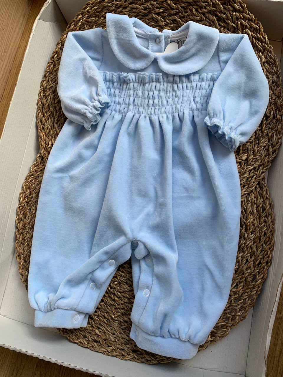 Tutina PUNTO SMOCK CIELO PAPPA& Latte