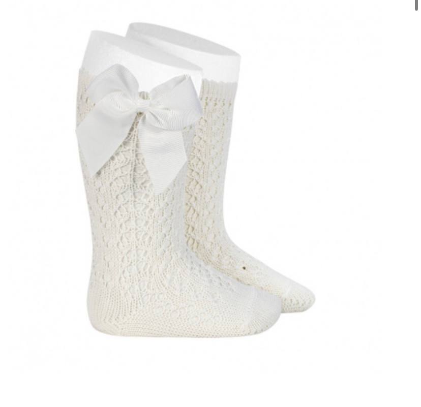 Calzini lunghi traforati PANNA CONDOR