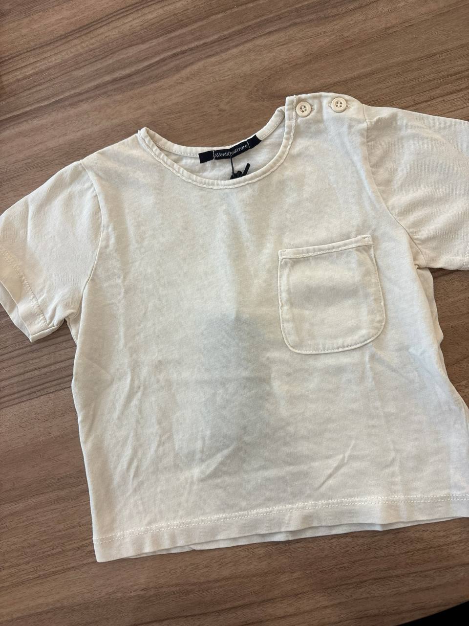 T-shirt Beige A VENTIQUATTRORE