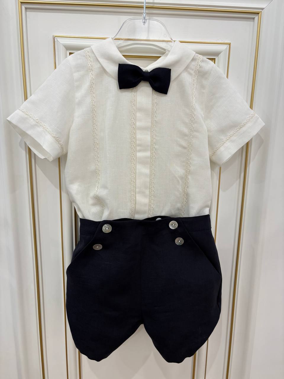 Abito CERIMONIA BLU NOTTE PONTO POR PONTO