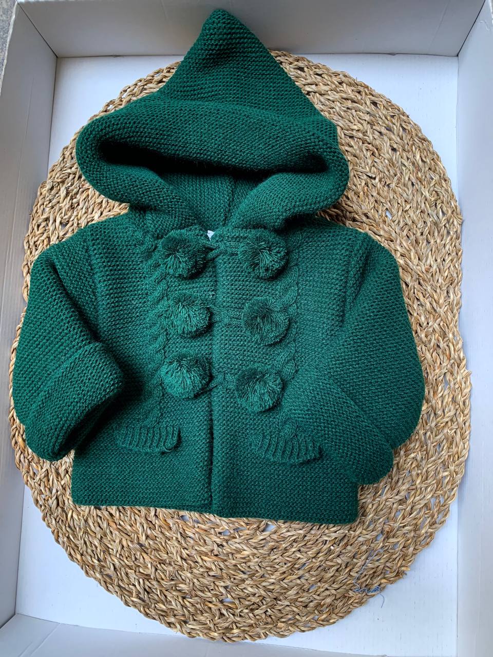 Cardigan POM PON VERDE BABY FASHION