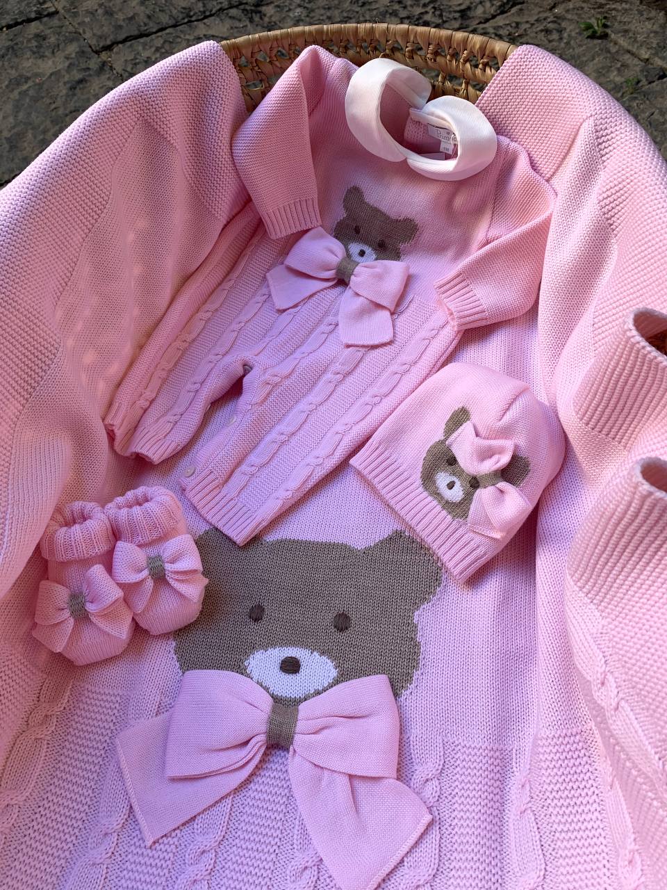 Coordinato rosa FIOCCO D'ORSO