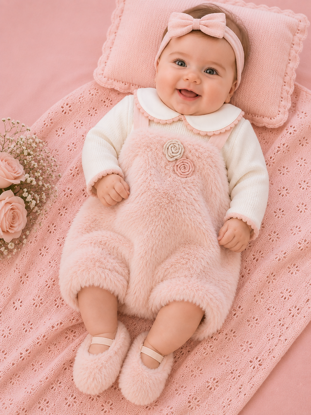 Pagliaccetto Rosa Teddy con Scarpine Coordinate MARLÙ