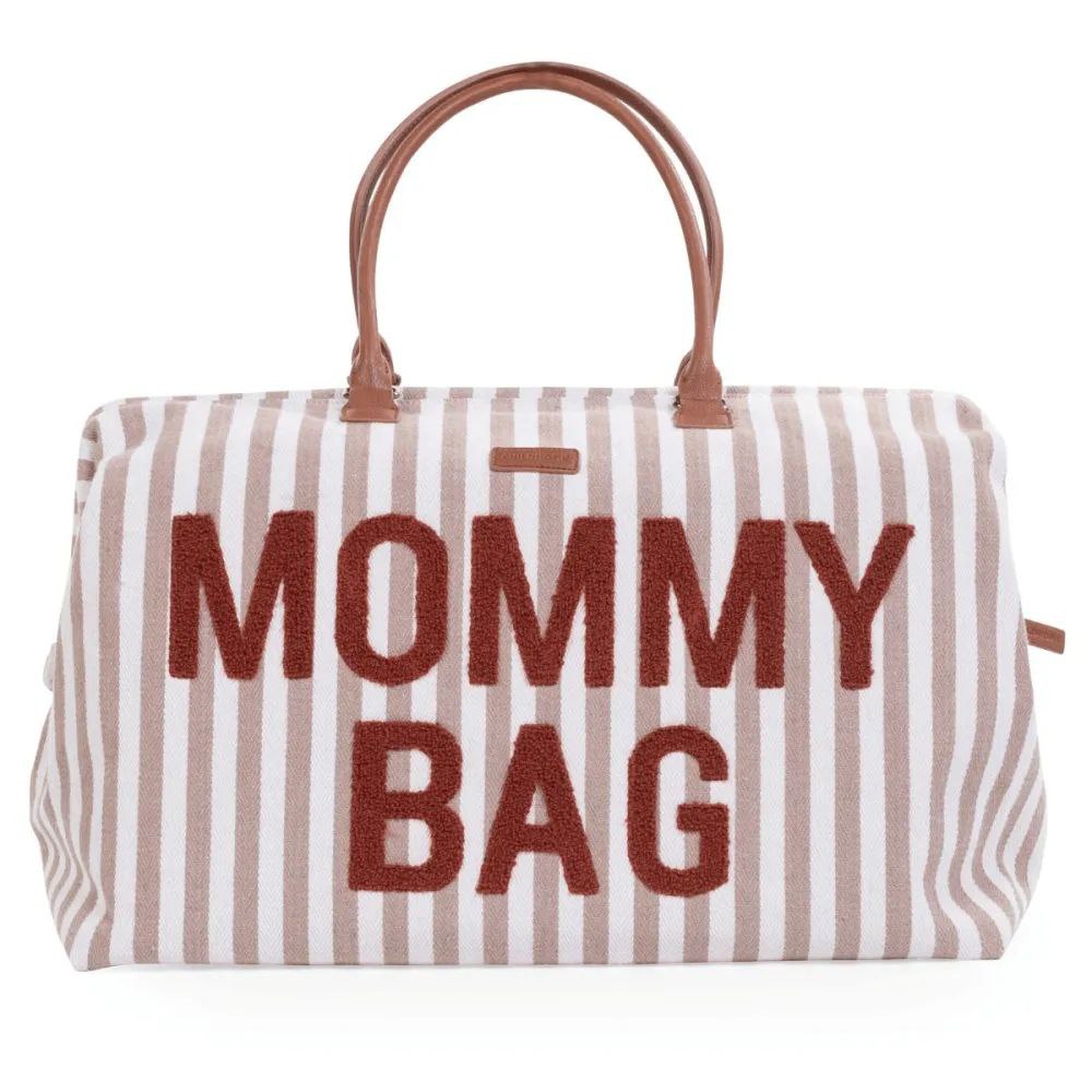 Borsa FASCIATOIO MOMMY BAG CHILDHOME Righe beige