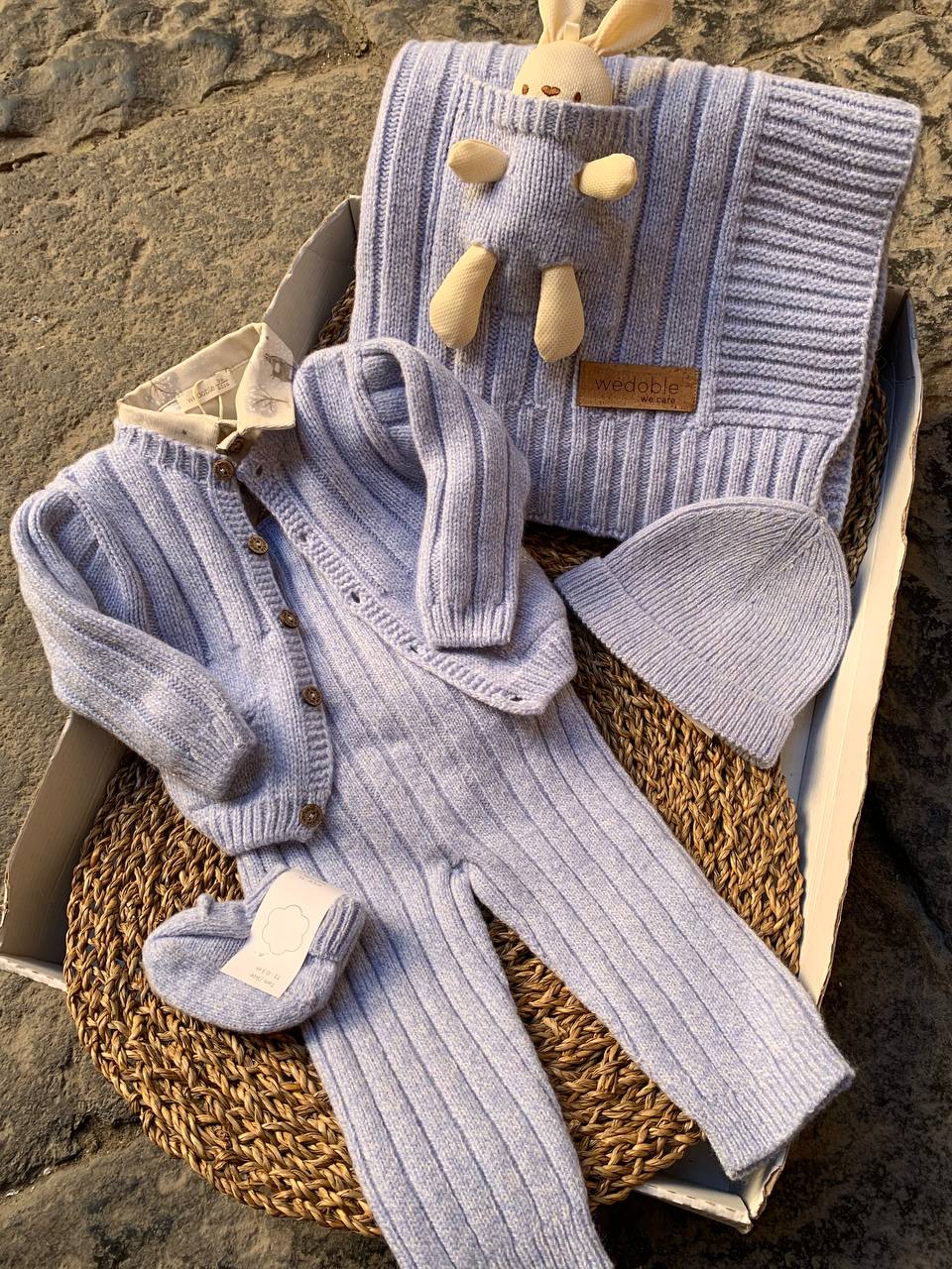 Coordinato nascita AZZURRO WEDOBLE