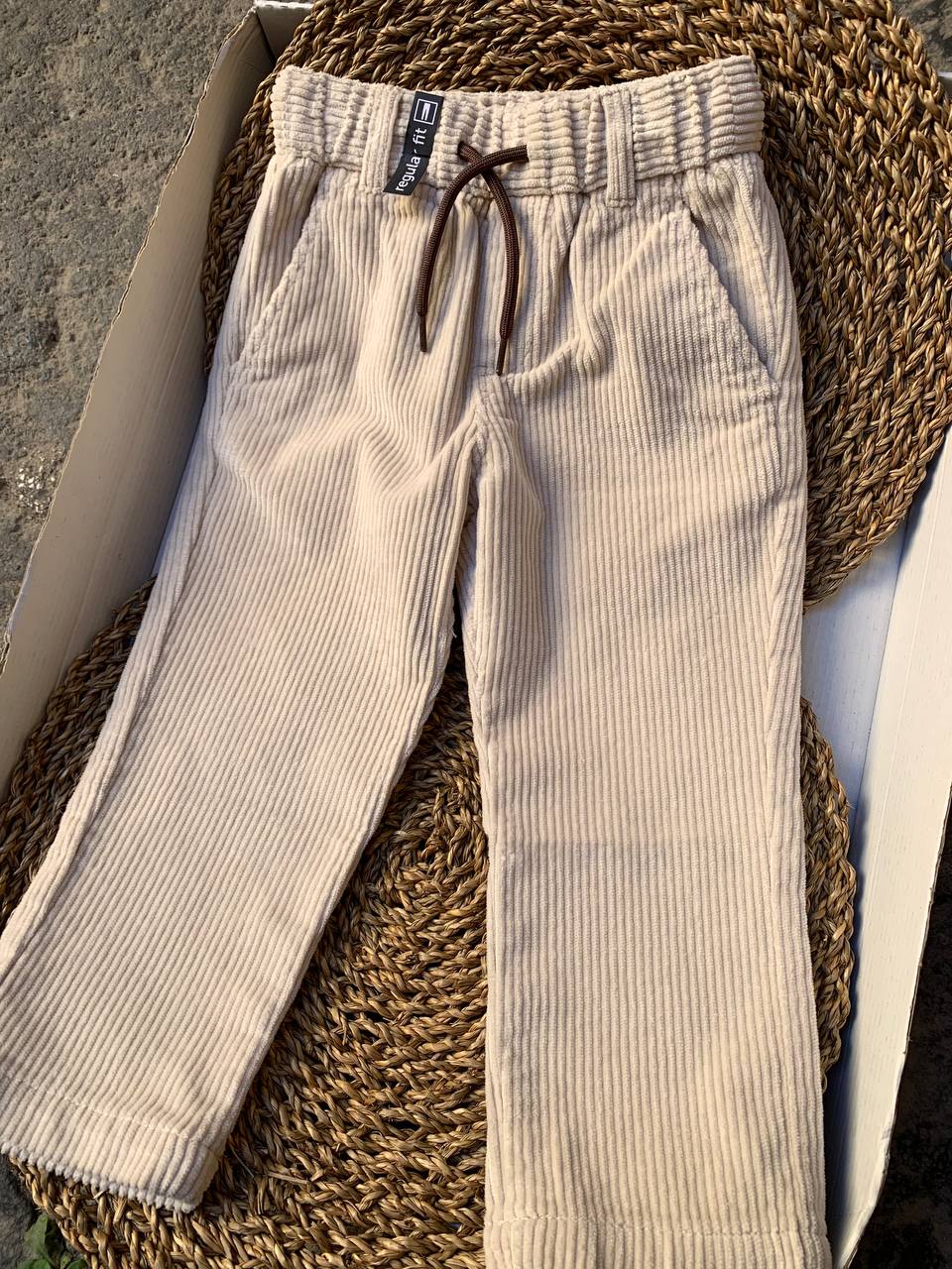 Pantalone in velluto BEIGE SARABANDA