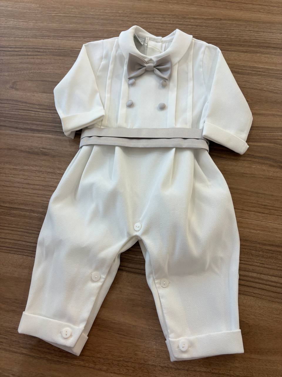 Tutina con PAPILLON E FASCIA TORTORA MARLÙ