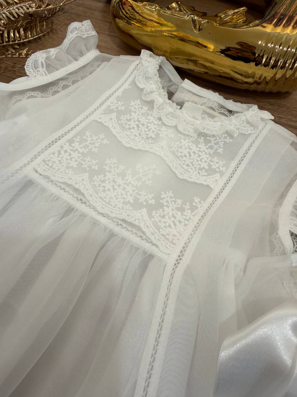 Abito Battesimale BIANCO PUNTO SMOCK CHARO