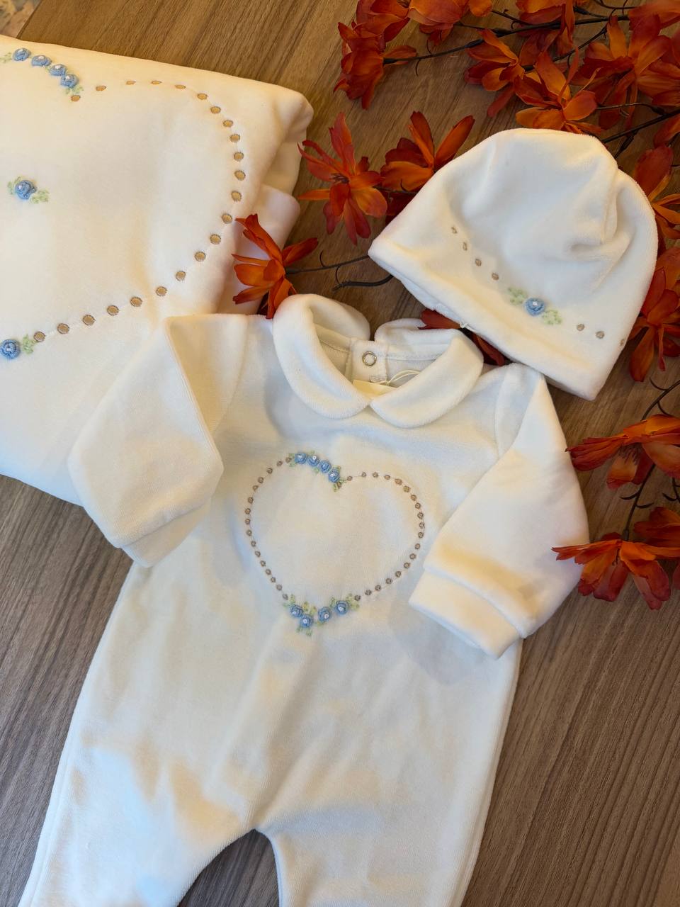 Coordinato "CUORE DI ROSELLINE"BISOU