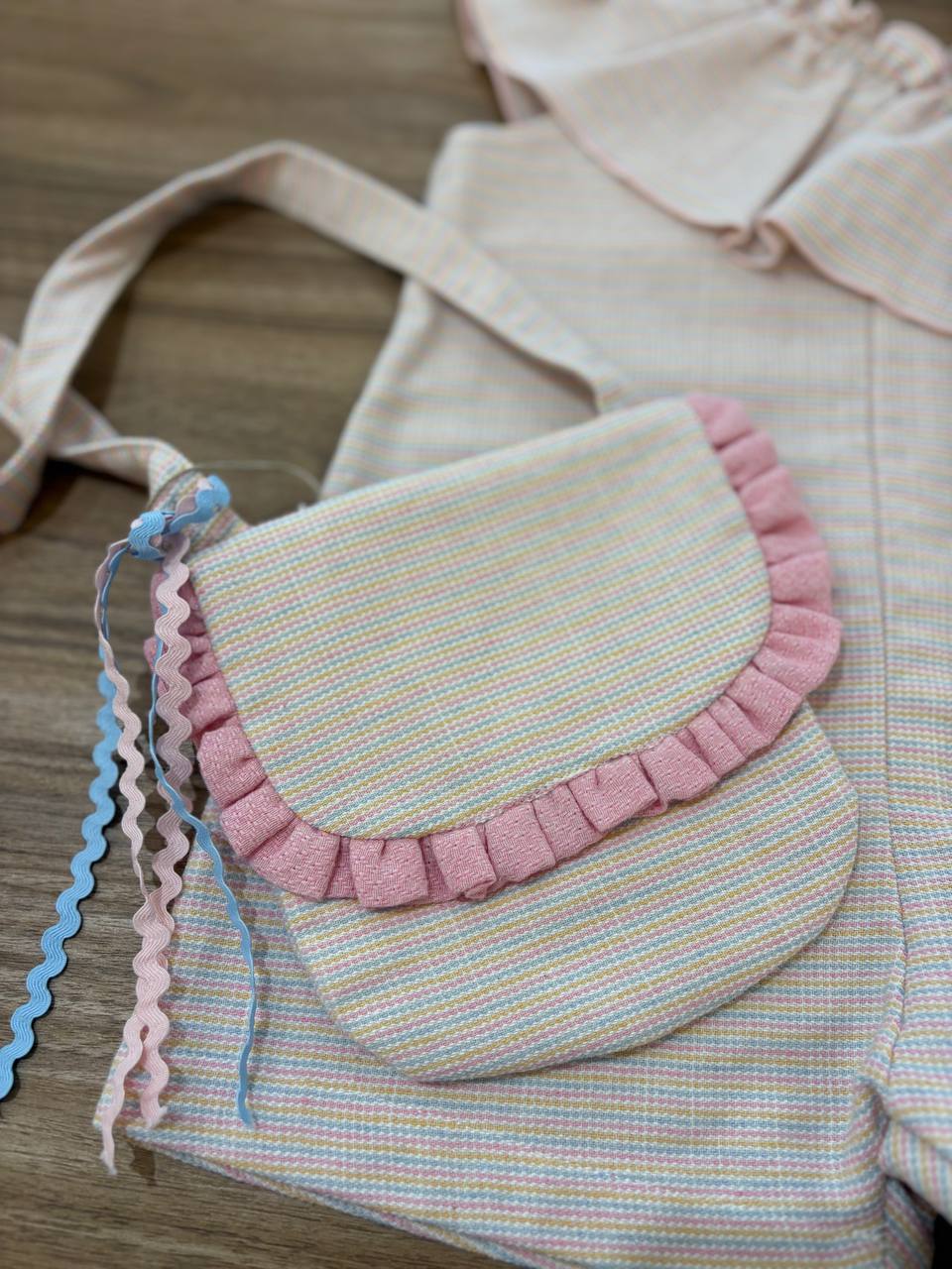 Borsetta ROSA E CELESTE CALAMARO