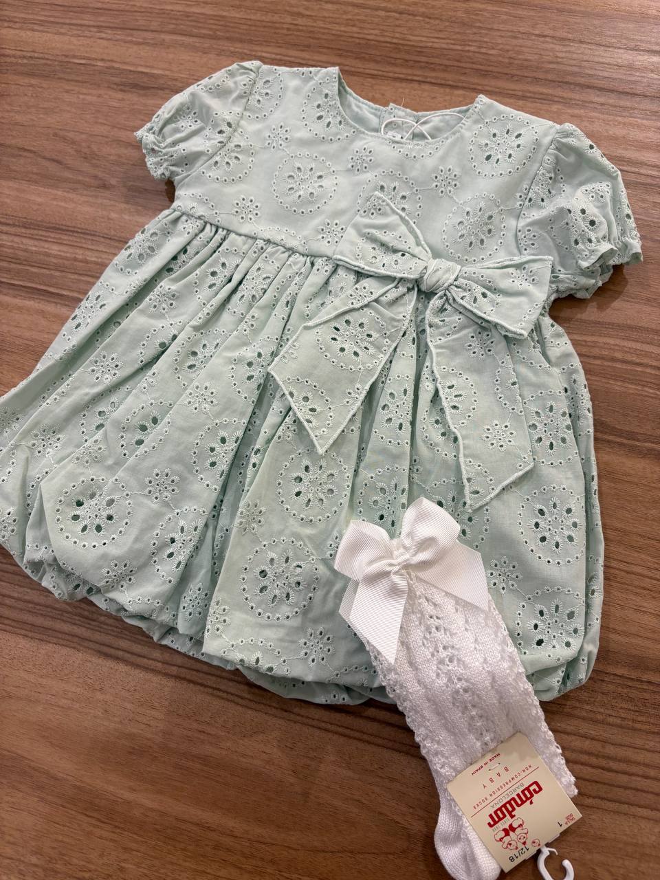 Abito PIZZO SAN GALLO VERDE SALVIA CALAMARO