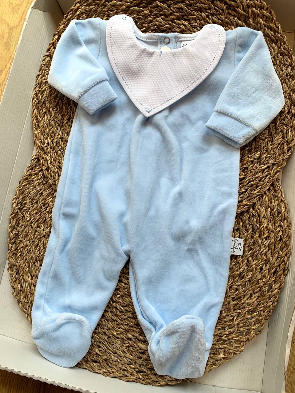 Tutina ciniglia CUORE cielo PAPPA &LATTE