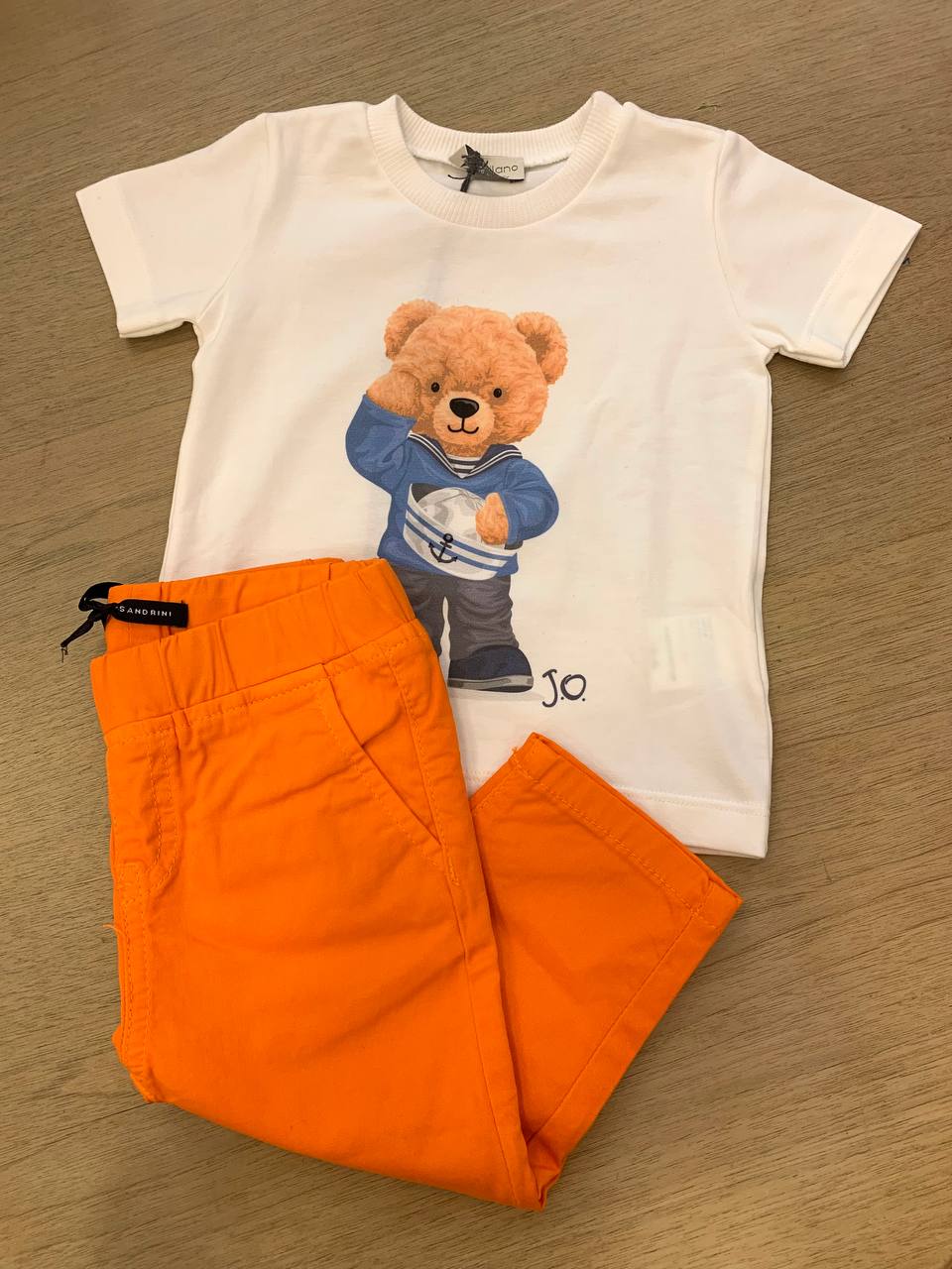 Completo t-shirt orsetto marinaio e pantalone