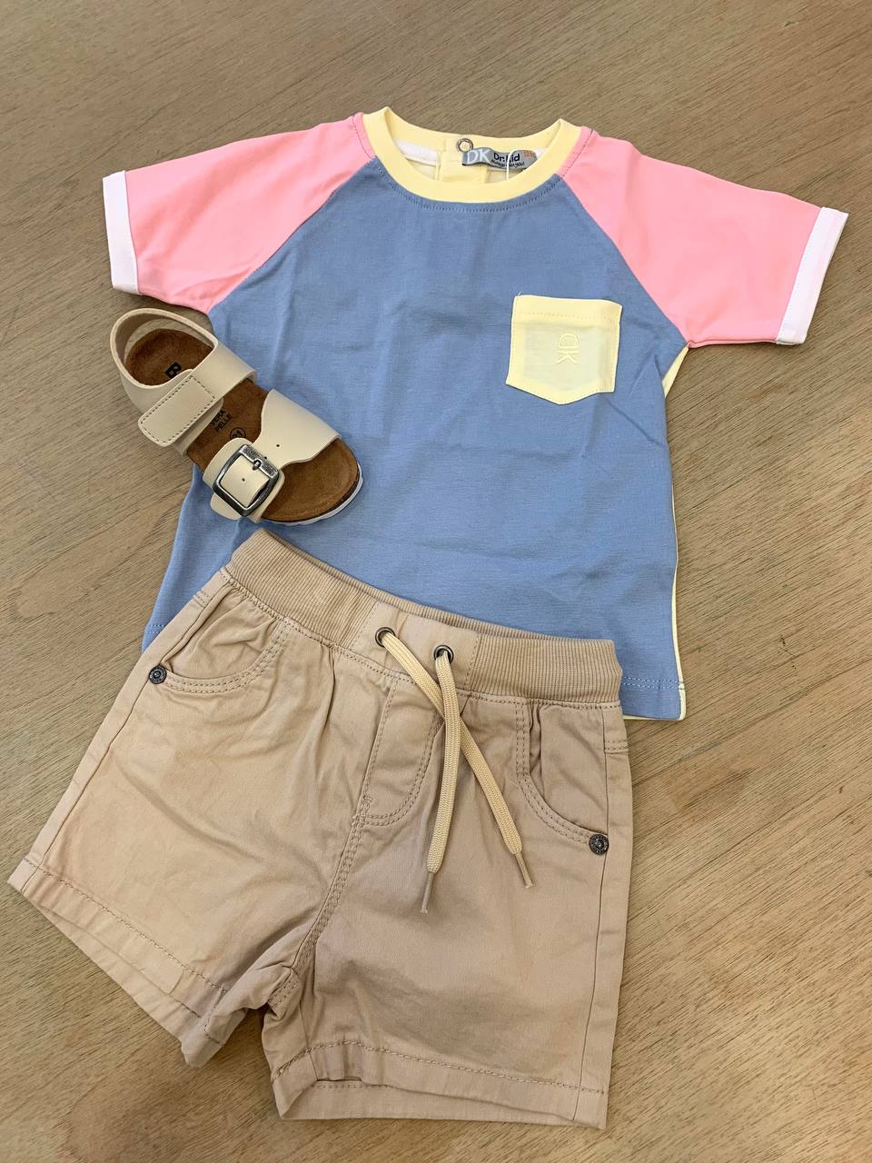 Completo shorts e T-SHIRT TRICOLORE