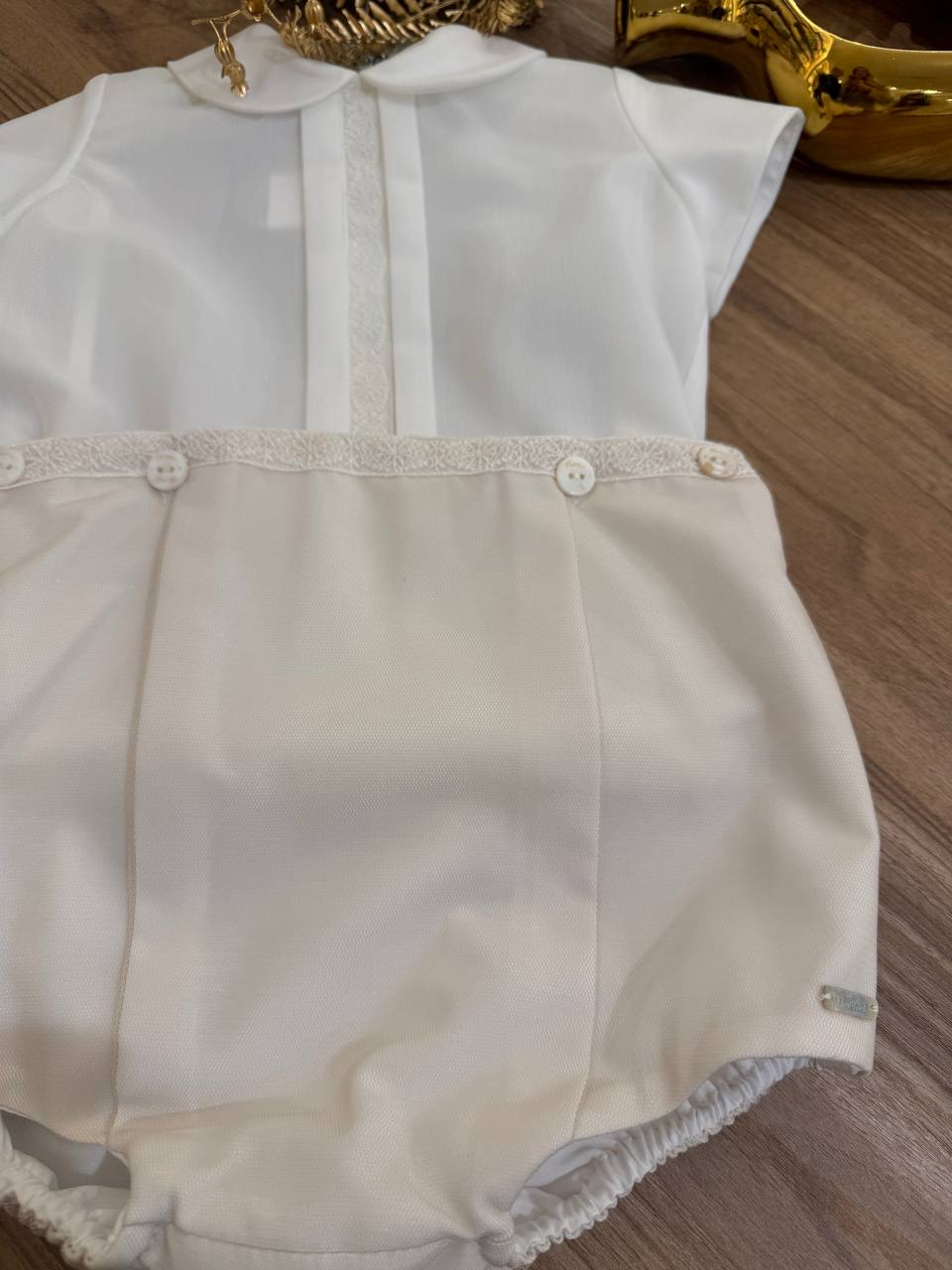 Abito Battesimale bianco e BEIGE NISERET