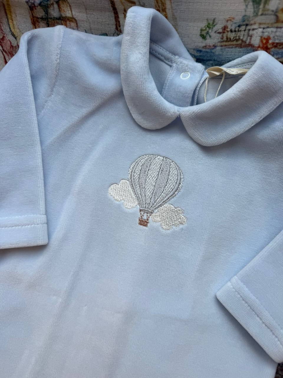 Tutina CINIGLIA MONGOLFIERA CELESTE BABY GI