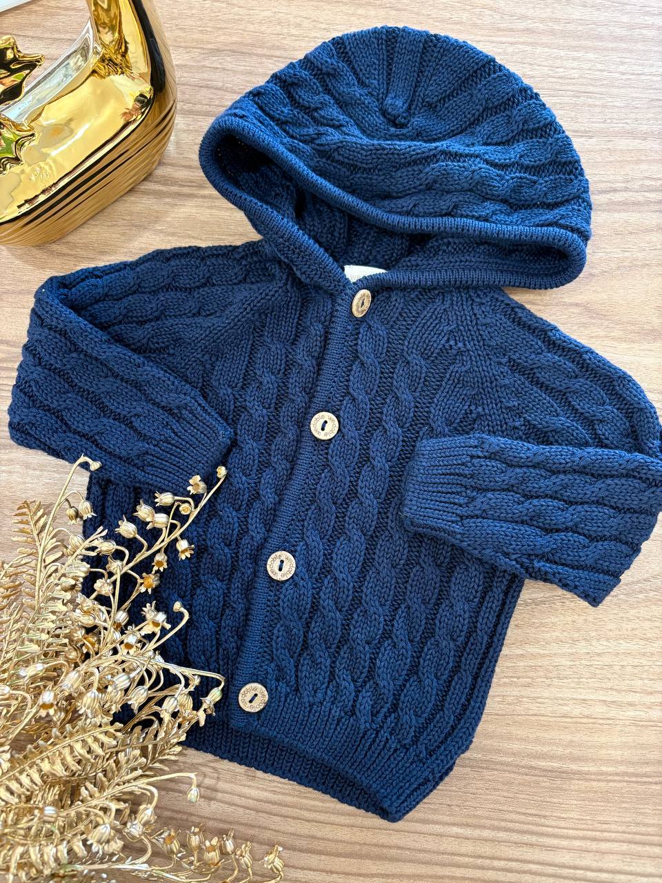 Cardigan TRECCE Blu WEDOBLE