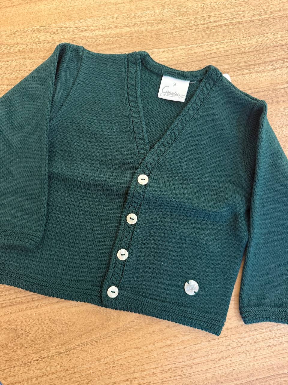 Cardigan VERDE BORDO INTRECCIATO GRANLEI
