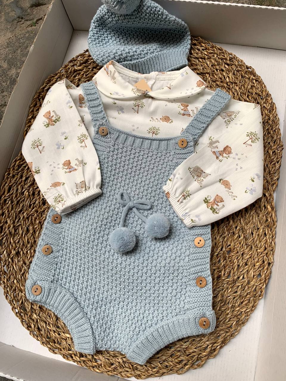 Pagliaccetto SAFARI azzurro polvere BABY FASHION